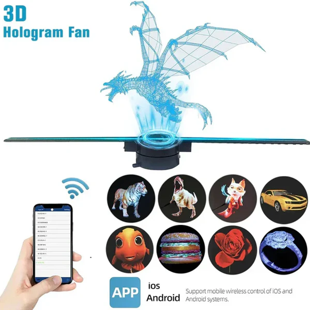 🎅Christmas Pre-sale 50% OFF✨3D Hologram LED Fan Projector